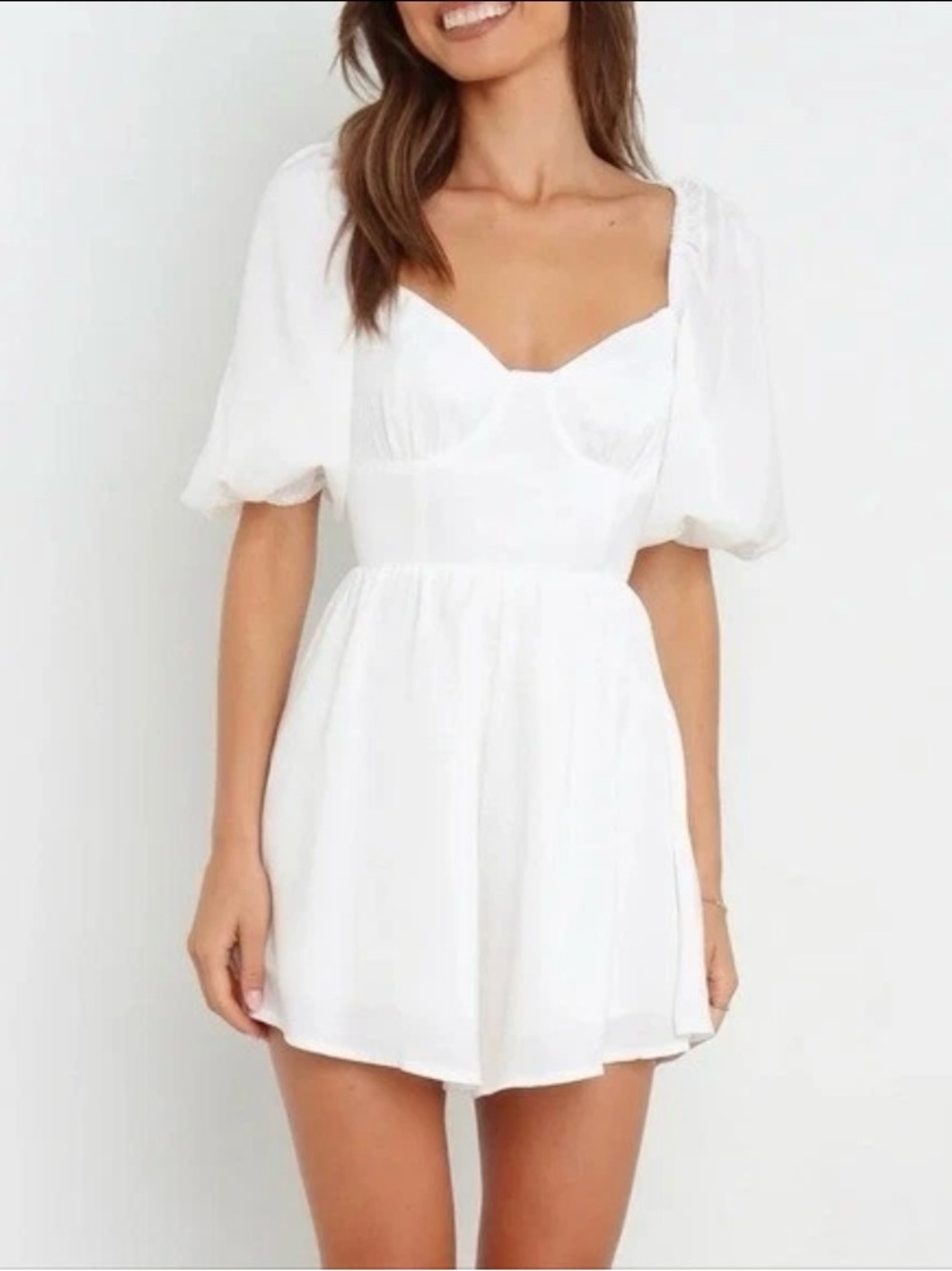 Petal and Pump White Billie Romper‎ Size 4